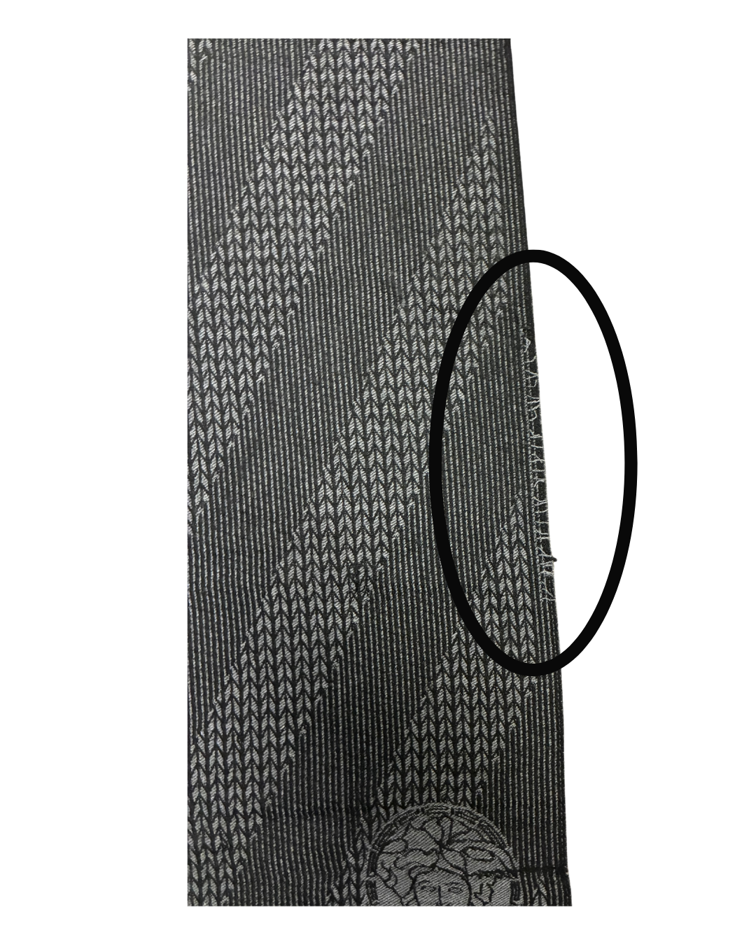 Defective/Floor Model Versace IT00599 GRIGIO Dark Grey 100% Wool Herringbone Ladies Shawl