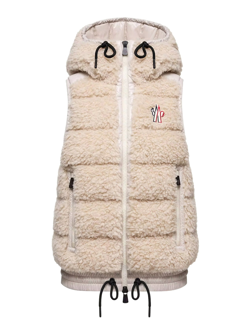 Moncler Grenoble Moncler Grenoble Women Insulated Teddy-Style Vest With Hood