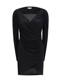 Balmain Women Draped Jersey Mini Dress