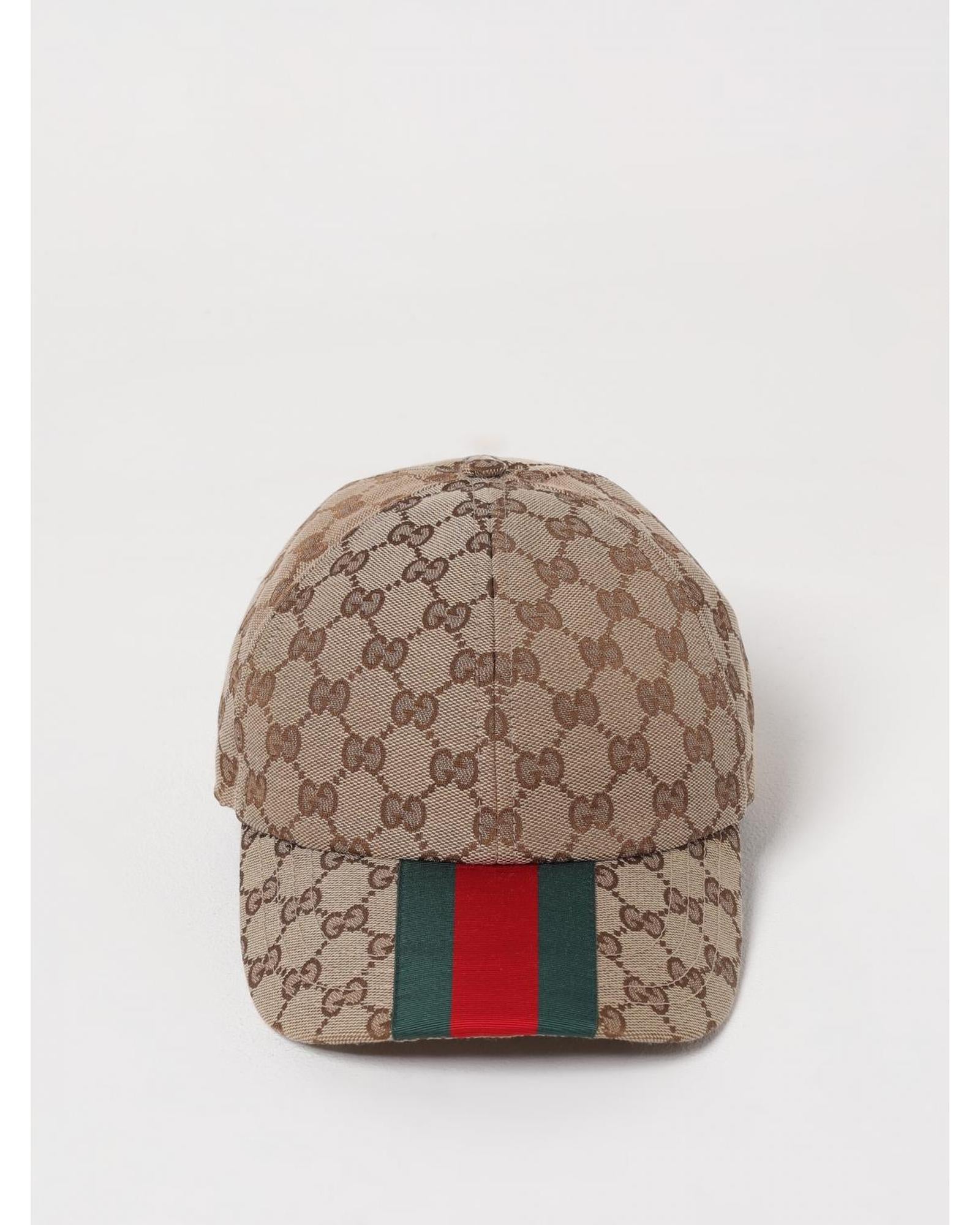 Gucci GG Baseball Cap Web Stripe Men Cream