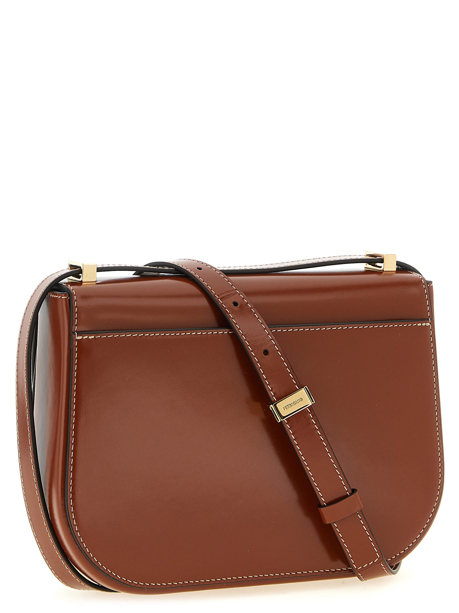 FERRAGAMO Ferragamo Women 'Double Gancini' Closure Shoulder Bag
