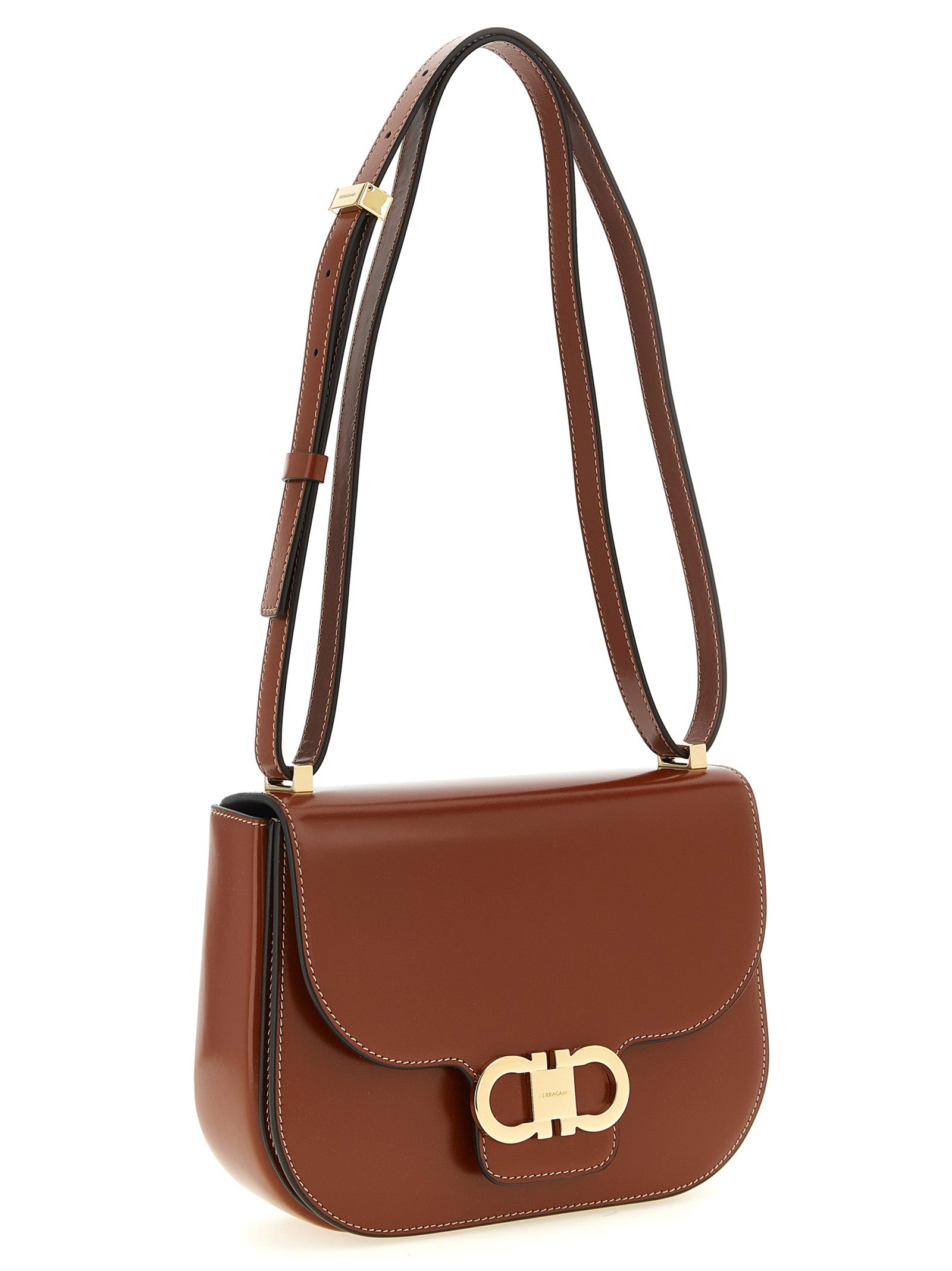 FERRAGAMO Ferragamo Women 'Double Gancini' Closure Shoulder Bag