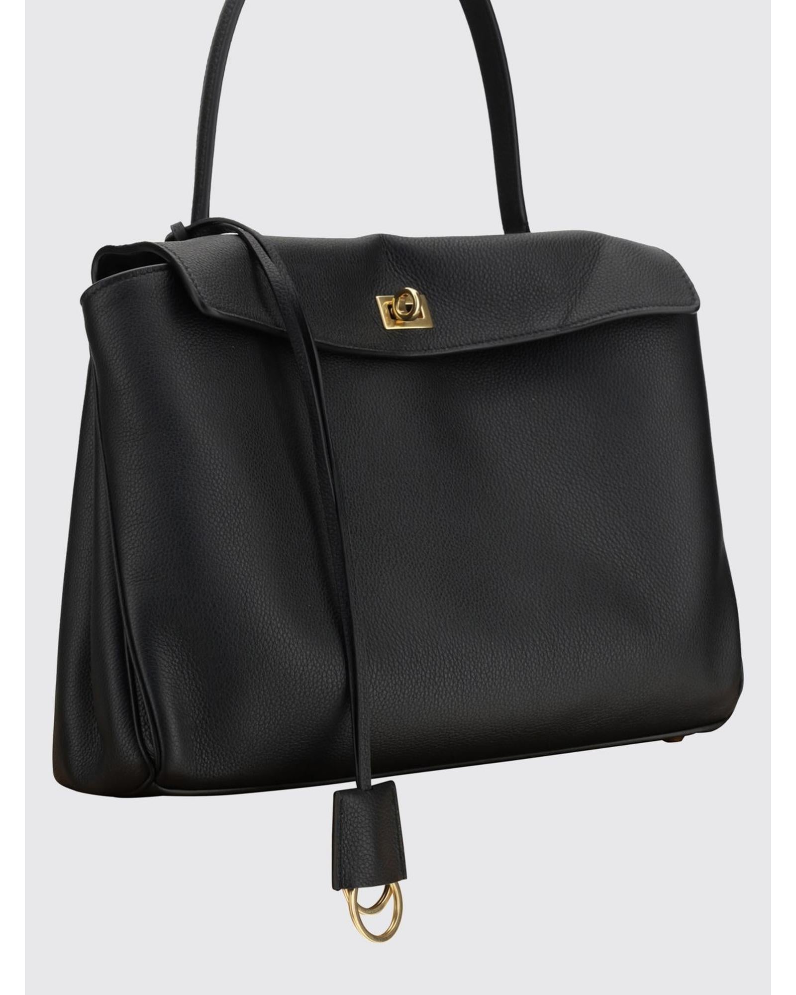 Balenciaga Hourglass Top Handle XS Bag Women Black Handbags