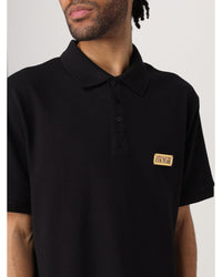 Versace Jeans Couture Polo Shirt Classic Fit Men Black Polo Shirts