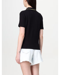 Versace Jeans Couture Polo Shirt Short Sleeve Logo Women Black Polo Shirts