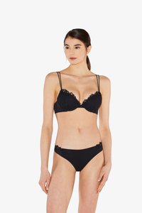 La Perla Black Push-Up Bra With Macramé Lpd906397