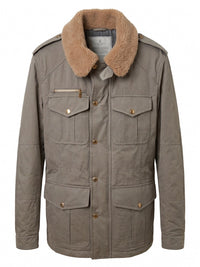 Brunello Cucinelli Men Waxed Techno Cotton Safari Jacket