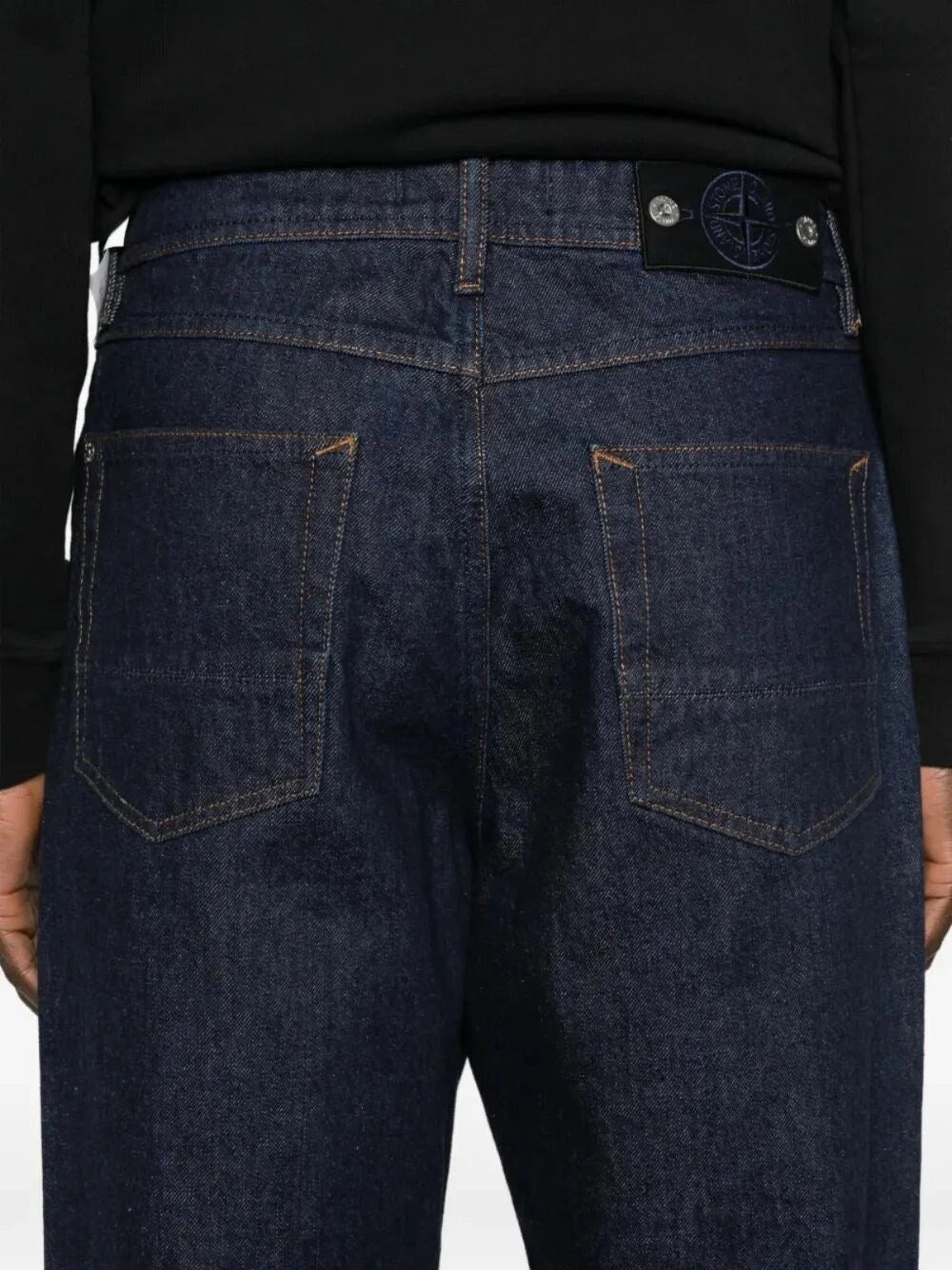 Stone Island Men `Indigo Denim-Rinsed` Jeans