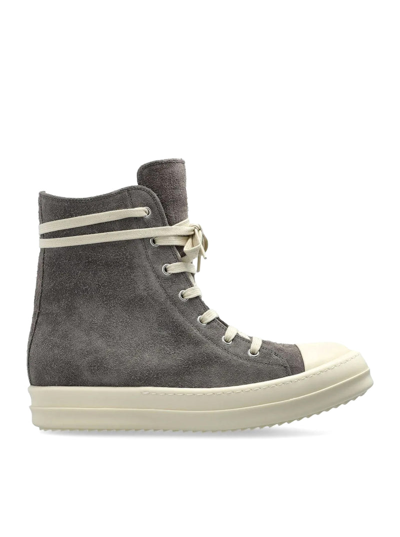 Rick Owens Women Suede High-Top Sneakers