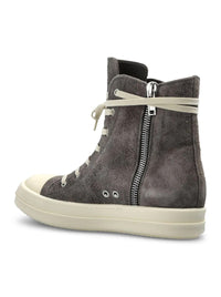 Rick Owens Women Suede High-Top Sneakers