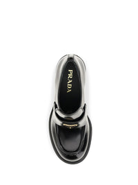 Prada Women Leather Heeled Loafers