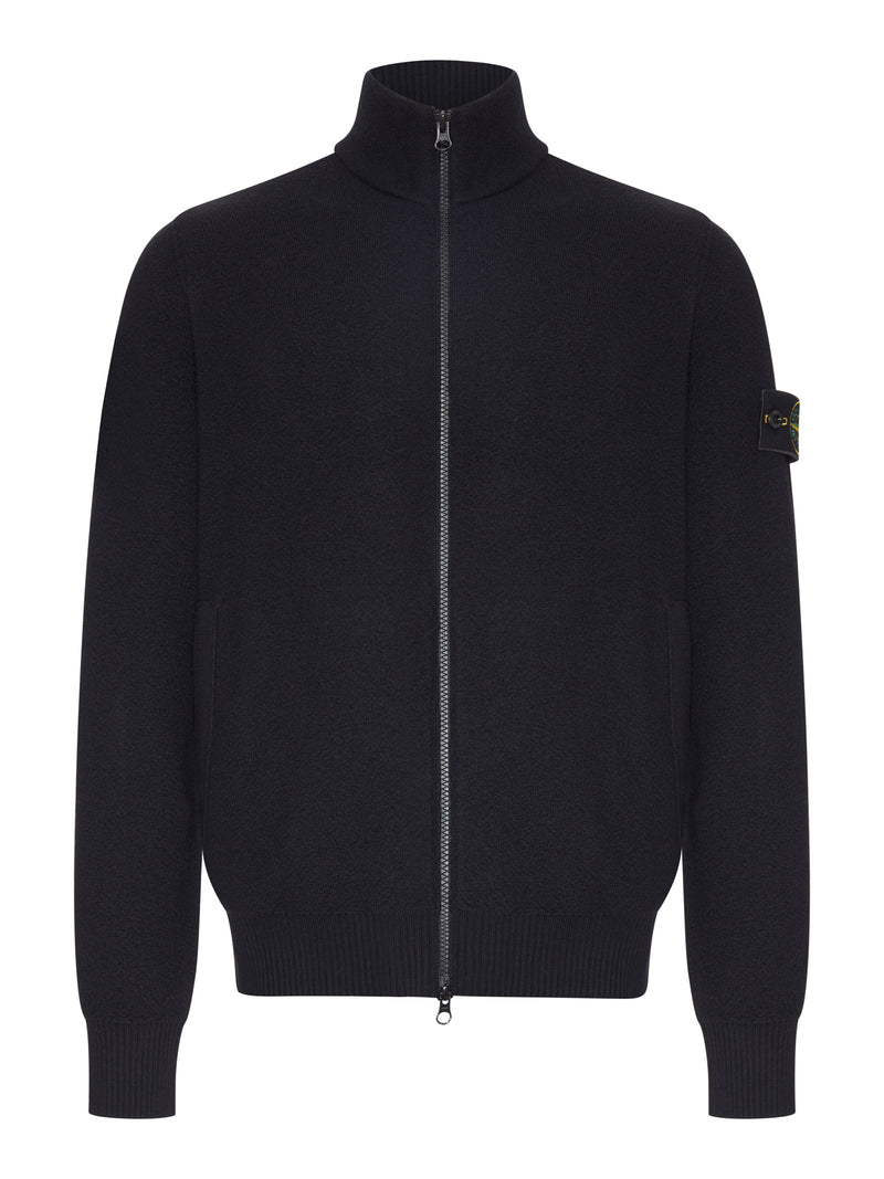 Stone Island Men Oversized Zip-Up Sweater With Pockets