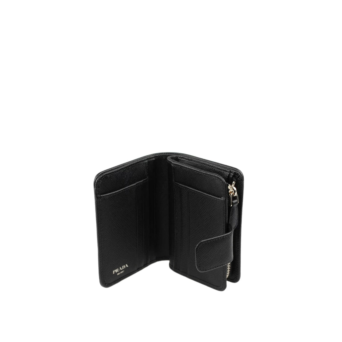 Prada Prada Nylon And Leather French Wallet Women