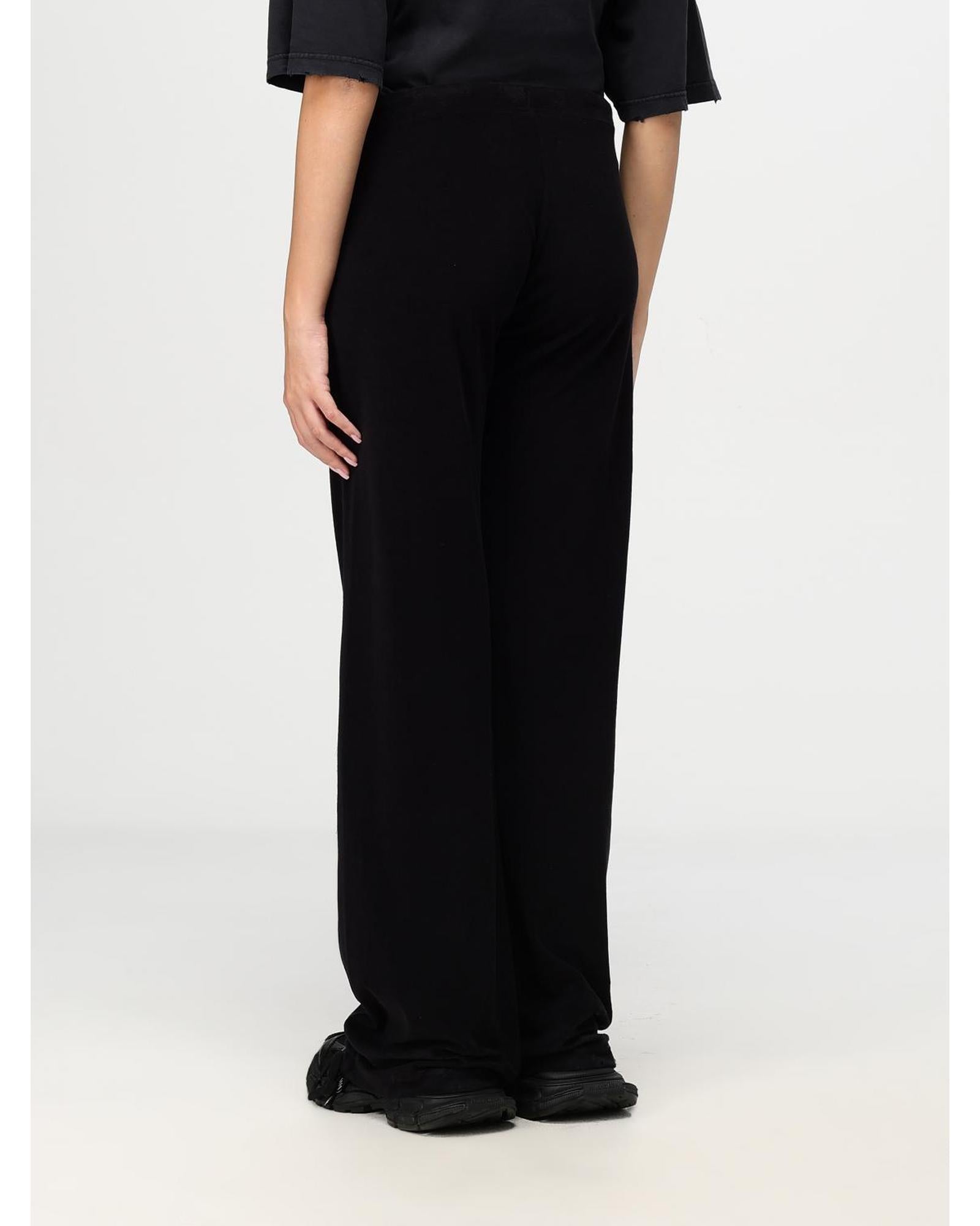 パンツ BALENCIAGA Woman Pants Black 791750TQVX4 1000 Balenciaga Wide Leg Pants Drawstring Waist Women Black – Bluefly