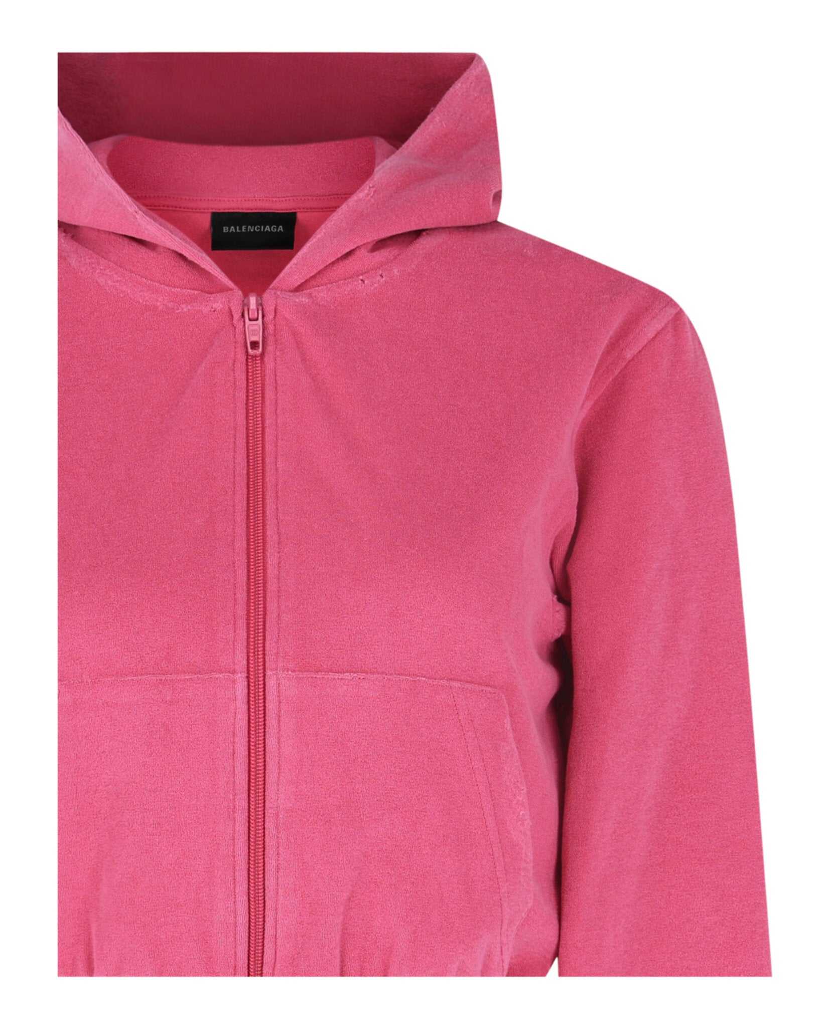 Balenciaga Womens Cropped Rhinestone Tracksuit Jacket