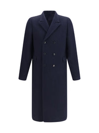 Prada Men Double-Breasted Shetland Wool Coat