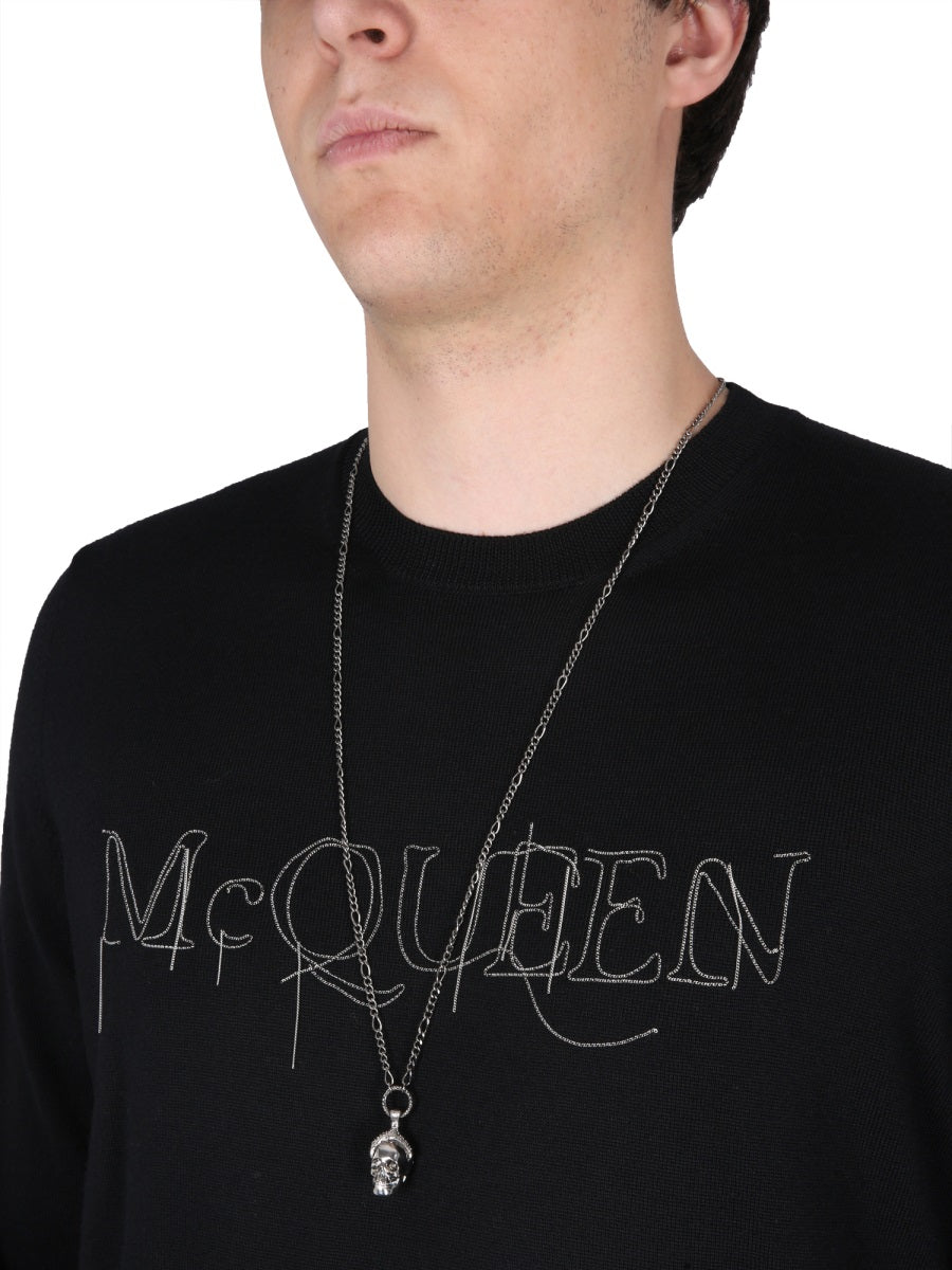 Alexander Mcqueen Men Jersey With Logo Embroidery