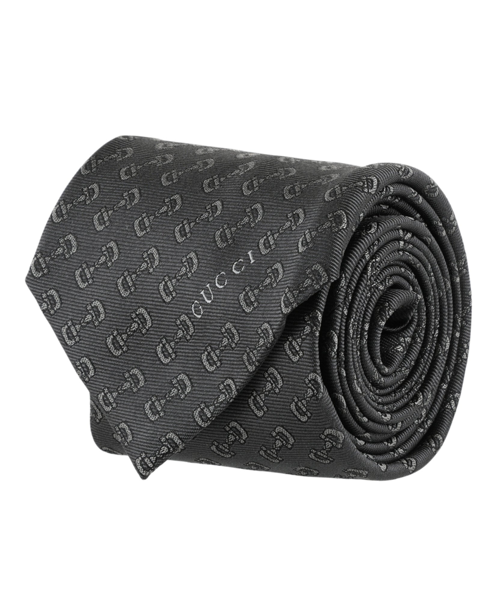Gucci Mens Horsebit Silk Jacquard Tie