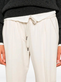 Brunello cucinelli Brunello Cucinelli Women Track Trousers Whit Monili