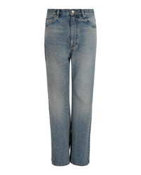 Balenciaga Womens Organic Selvedge Flared Jeans