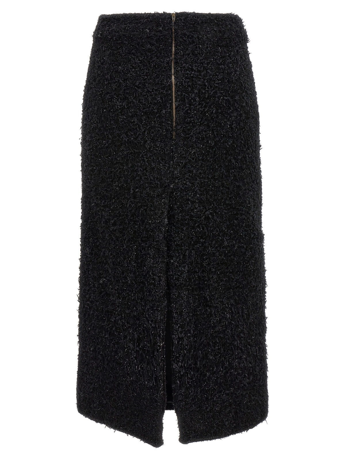 Balenciaga Women Tweed Midi Skirt