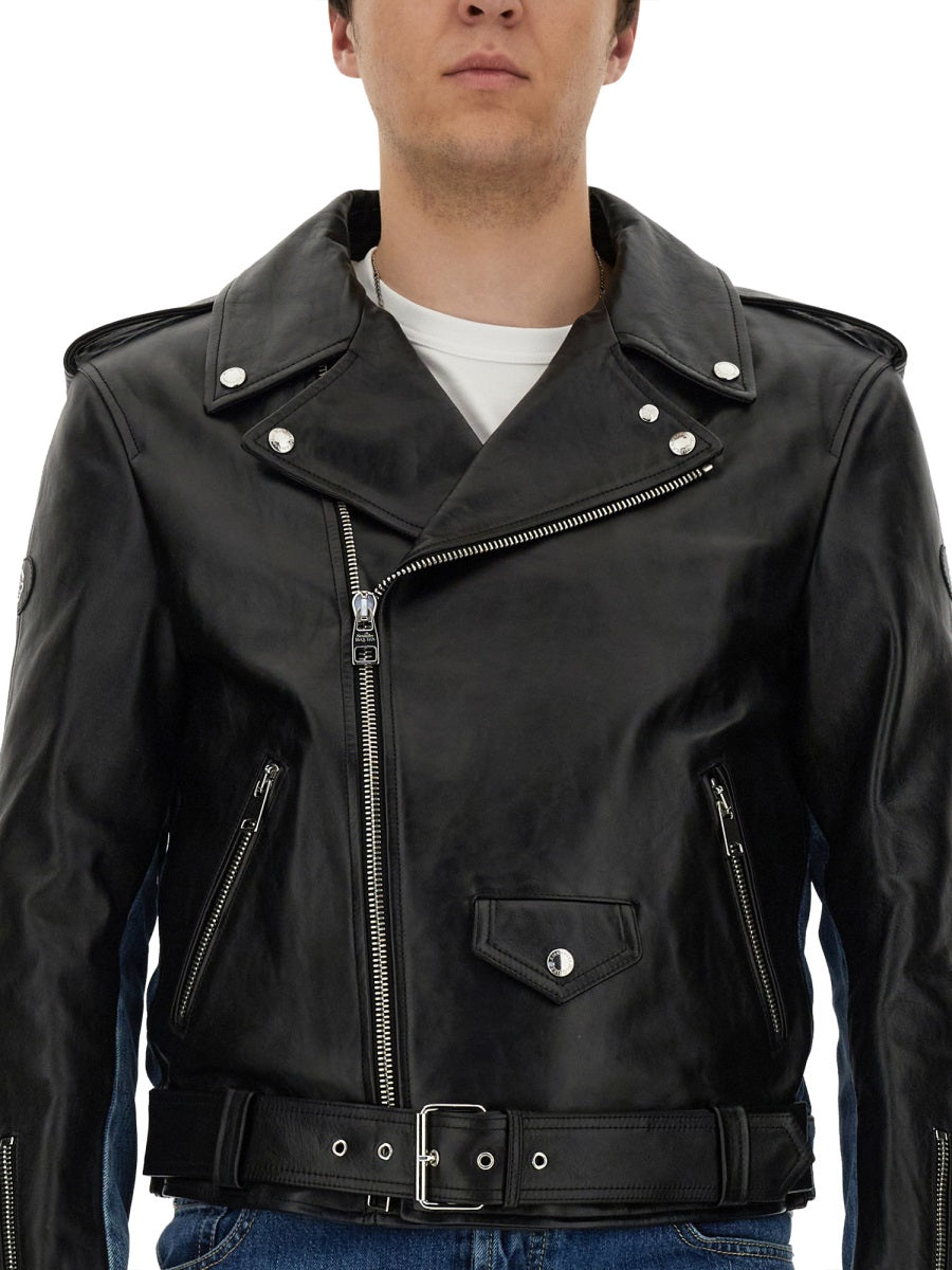 ALEXANDER McQUEEN Alexander Mcqueen Men Combo Biker Jacket