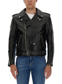 ALEXANDER McQUEEN Alexander Mcqueen Men Combo Biker Jacket