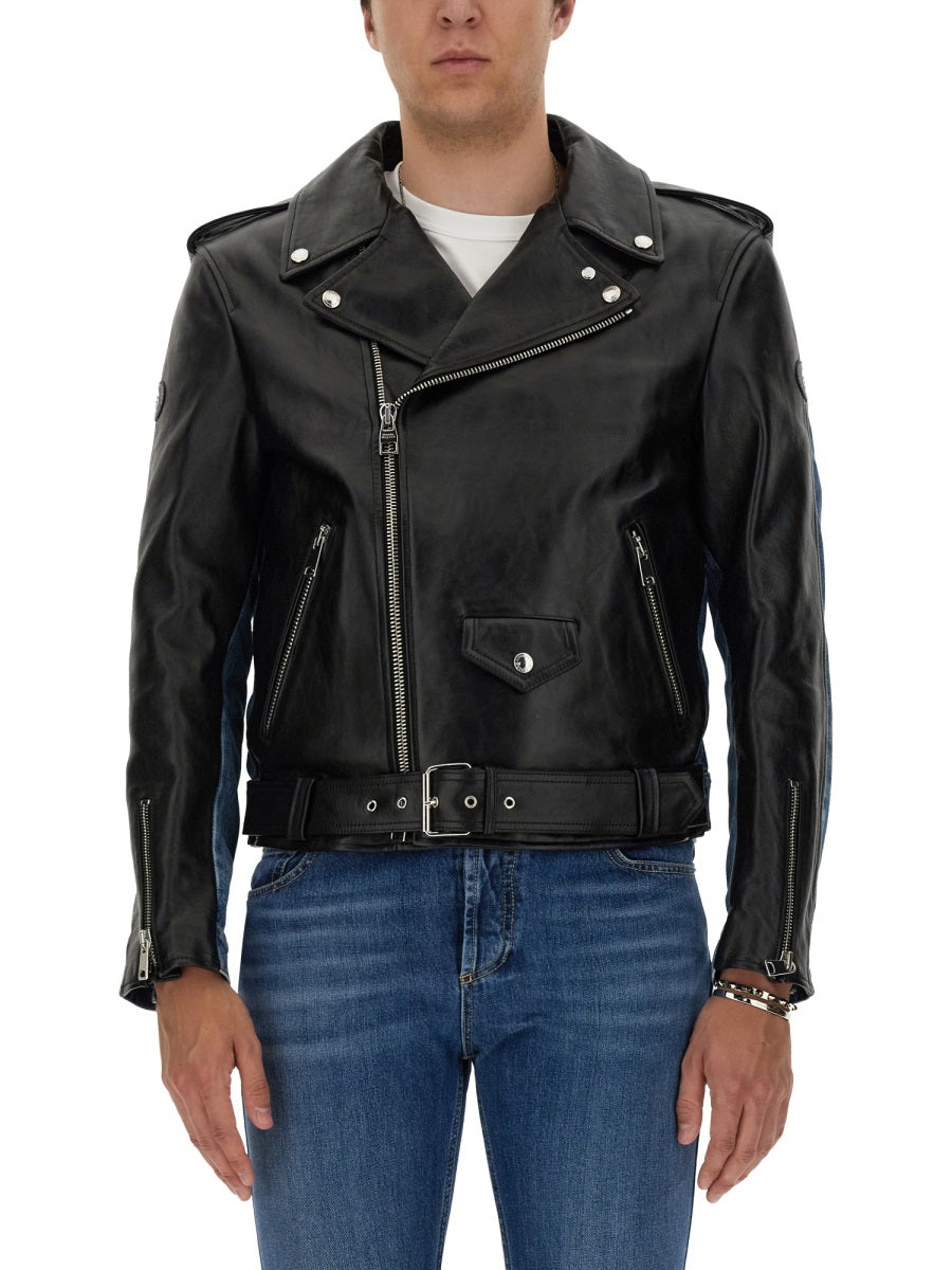 ALEXANDER McQUEEN Alexander Mcqueen Men Combo Biker Jacket