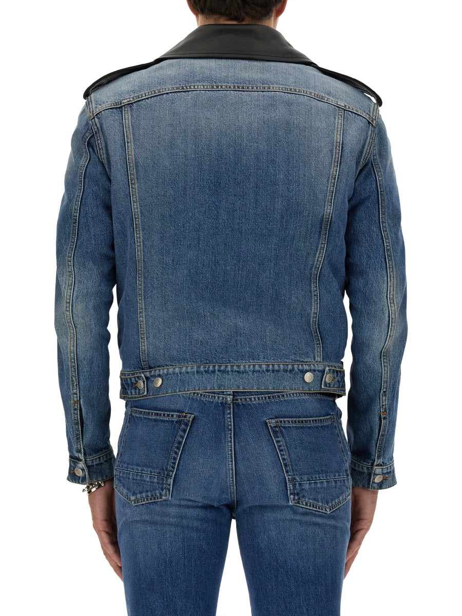 ALEXANDER McQUEEN Alexander Mcqueen Men Combo Biker Jacket