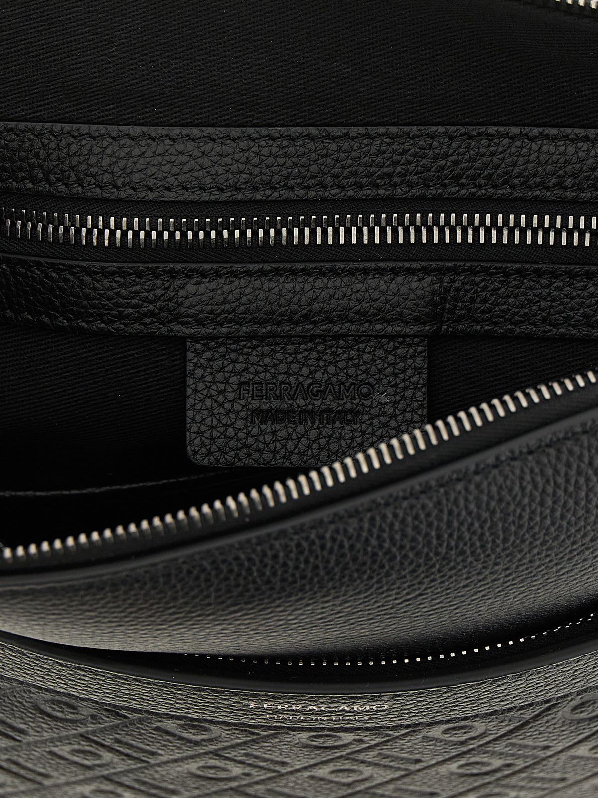 FERRAGAMO Ferragamo Men 'Ferragamo Monogram' Messenger Crossbody Bag