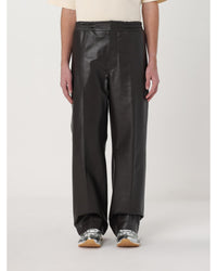 Bottega Veneta Leather Trousers Wide Leg Relaxed Fit Men Brown Pants 28 Brown
