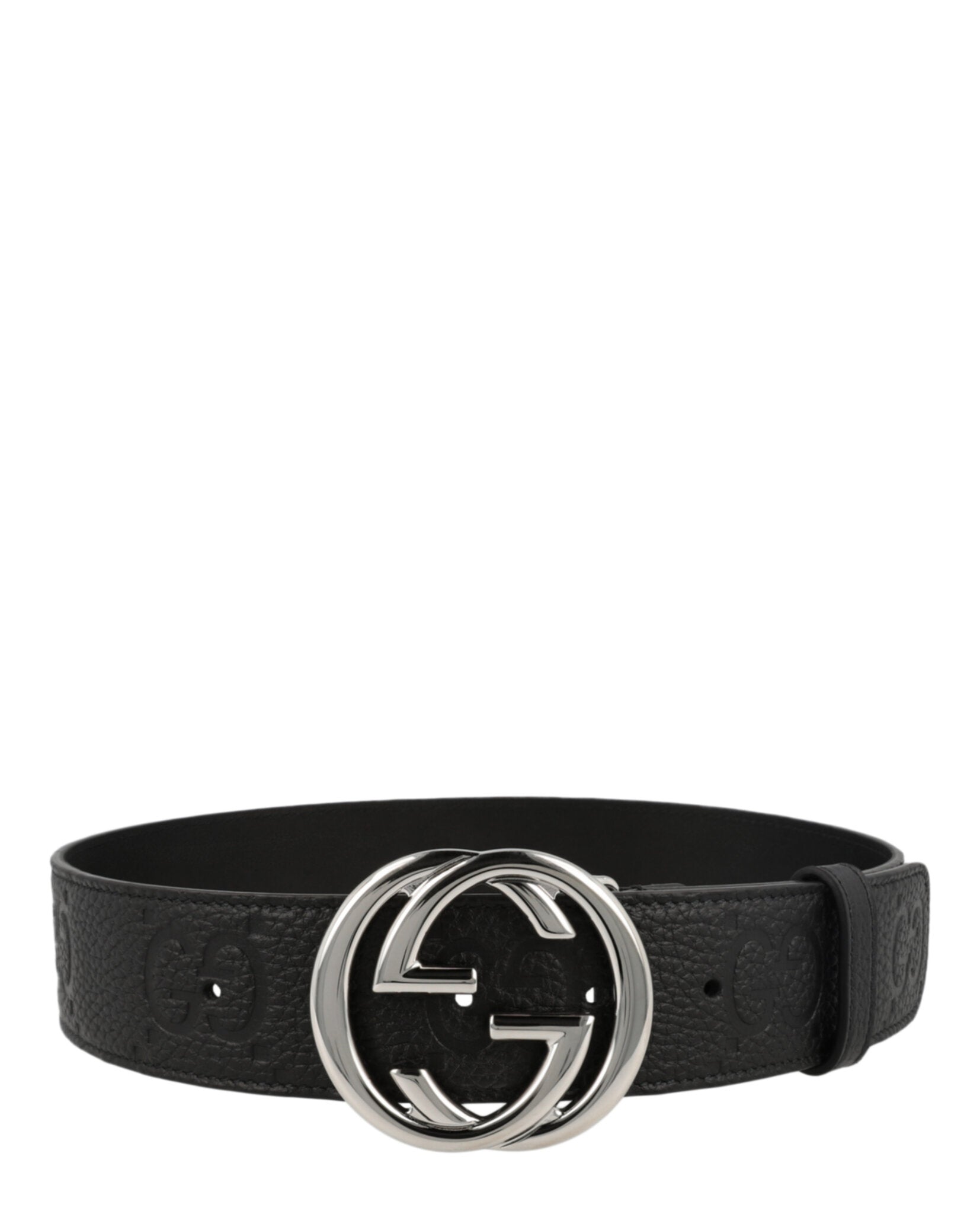 Gucci Gucci Mens Wide Belt With Interlocking G
