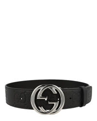 Gucci Gucci Mens Wide Belt With Interlocking G