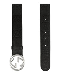 Gucci Gucci Mens Wide Belt With Interlocking G