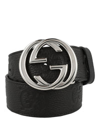 Gucci Gucci Mens Wide Belt With Interlocking G