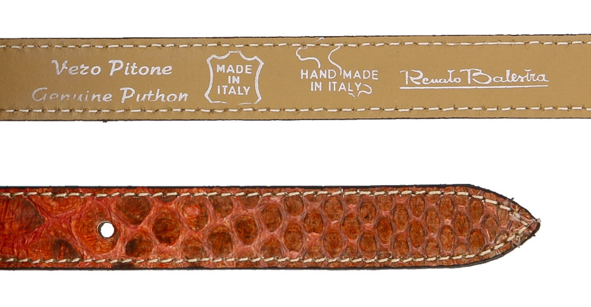 Renato Balestra Calamaria Python Leather Womens Belt