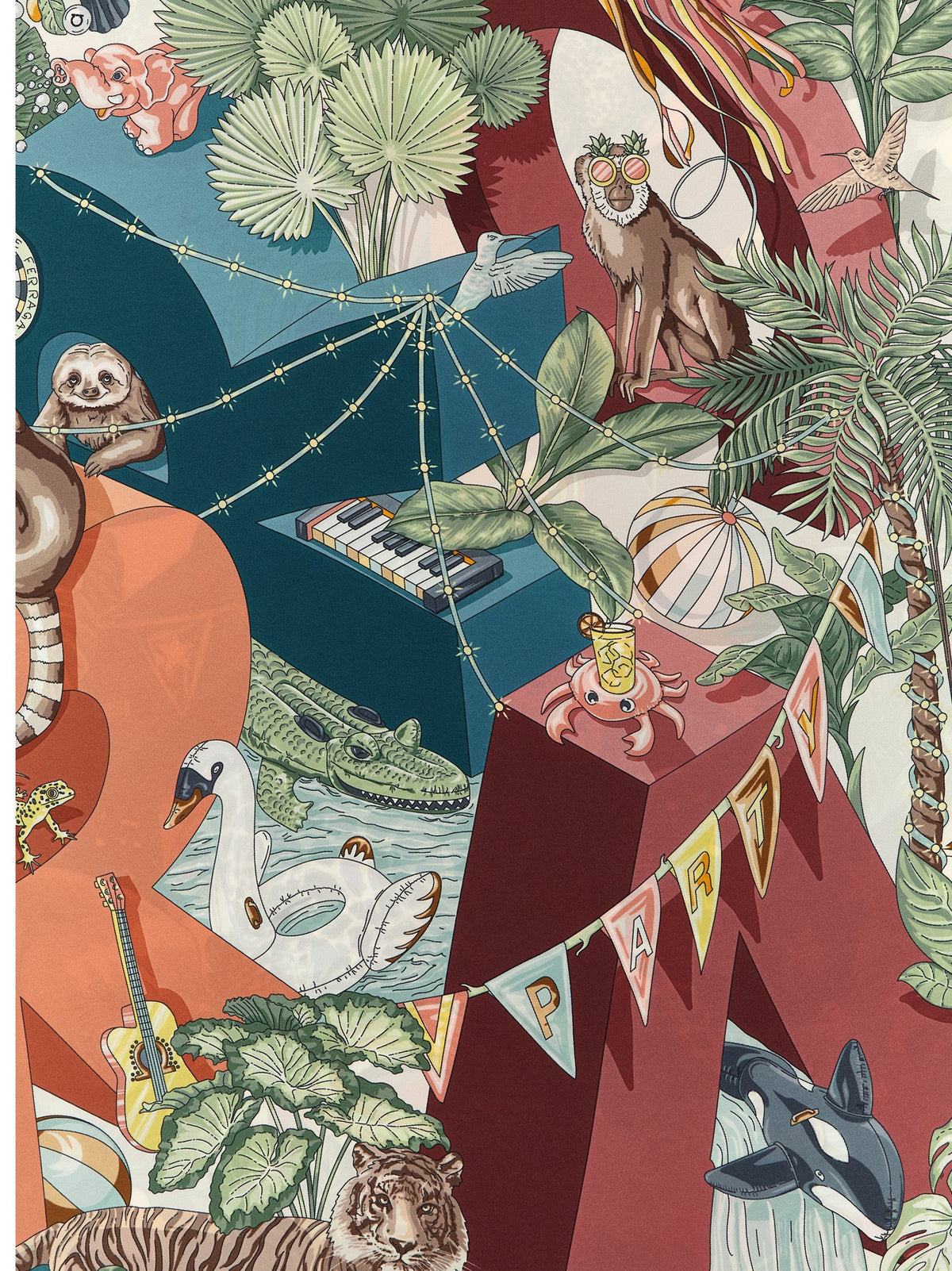 Ferragamo Women 'Jungle Party' Scarf