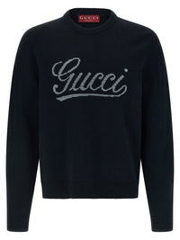 GUCCI Gucci Men Gucci Logo Intarsia Sweater