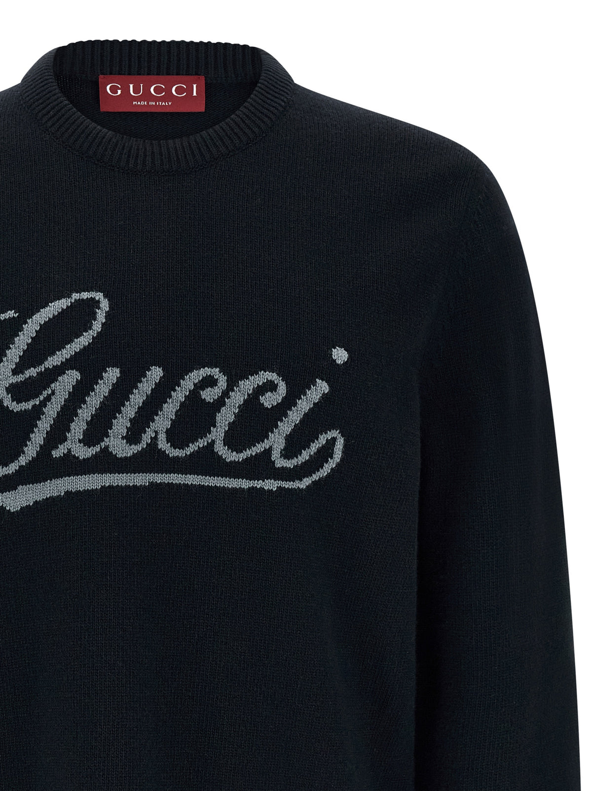 GUCCI Gucci Men Gucci Logo Intarsia Sweater