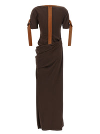Ferragamo Women Dress With Leather Straps