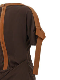 Ferragamo Women Dress With Leather Straps