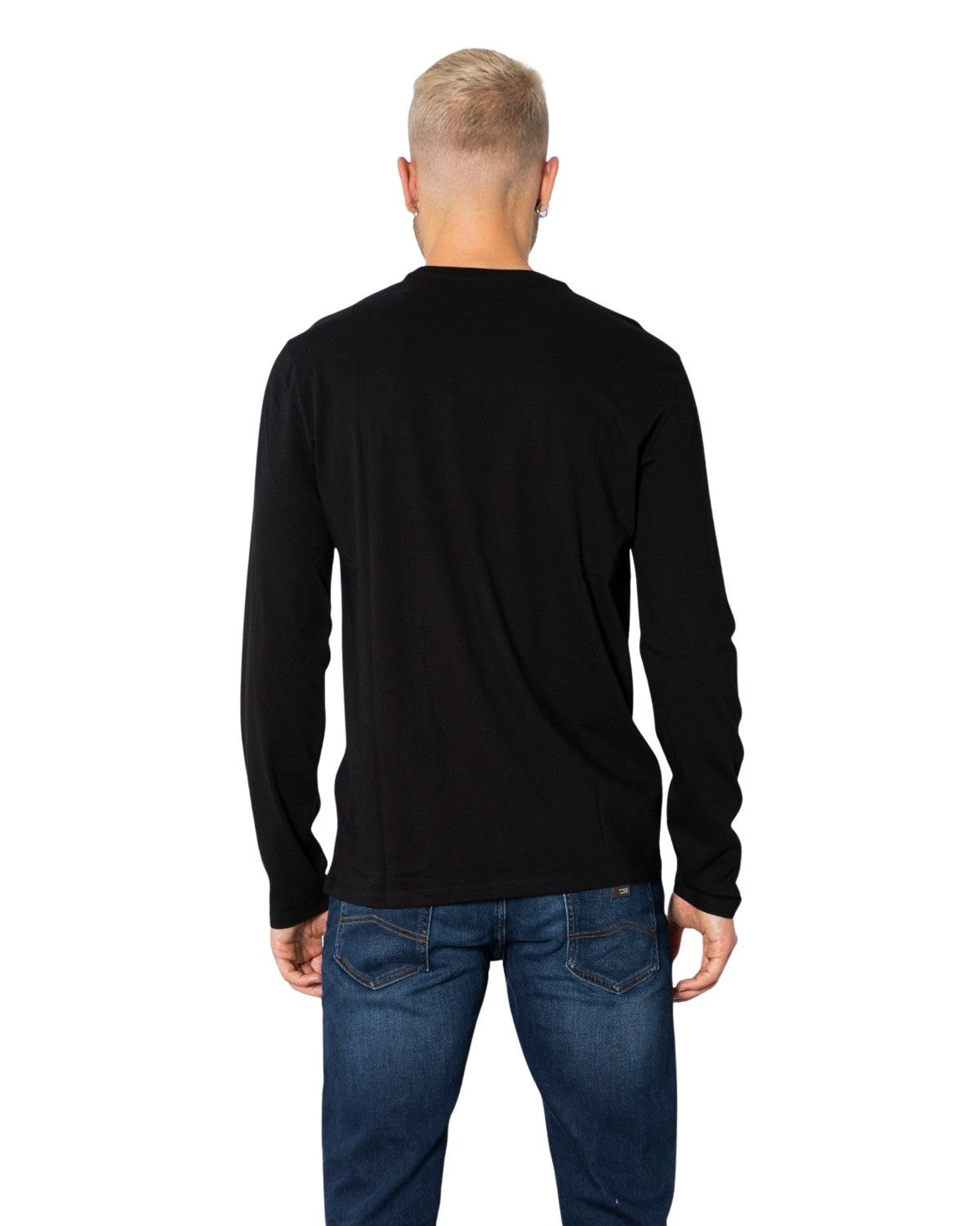 Armani Exchange Men's Long Sleeve Logo T-Shirt Black