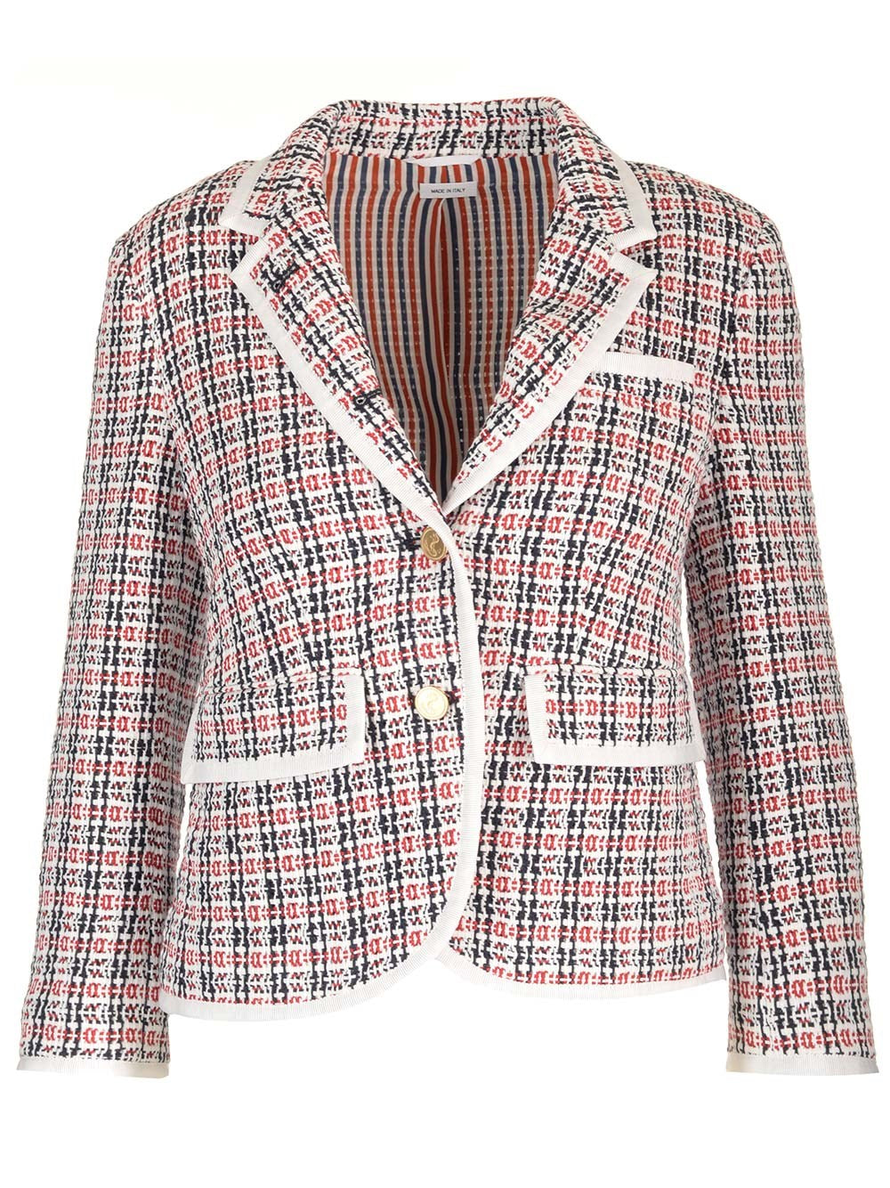 Thom Browne Women Cotton Tweed Blazer