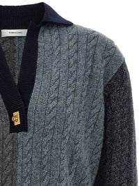 Ferragamo Women Color Block Braid Sweater
