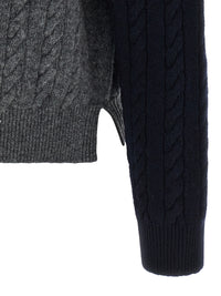 Ferragamo Women Color Block Braid Sweater
