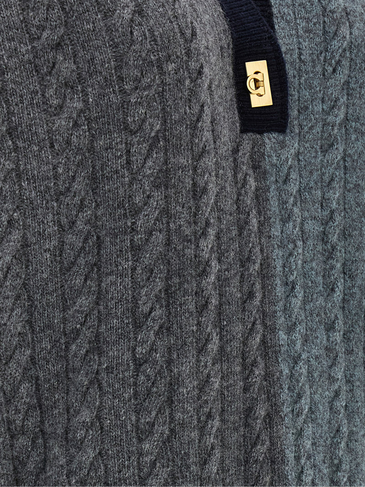 Ferragamo Women Color Block Braid Sweater