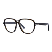 Dior Eyeglasses Aviator Full Rim, Shiny Havana Frame and Clear Demo Lens Lens DIORBLACKSUITOAI2000