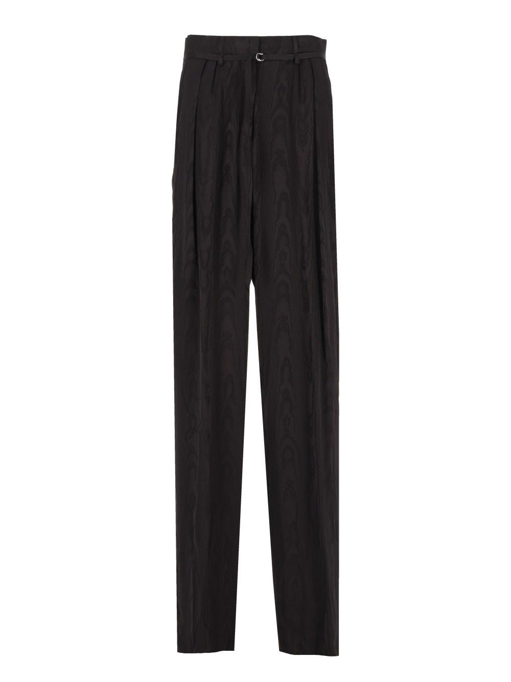 Dries Van Noten Women High-Waisted Trousers Moiré Motif