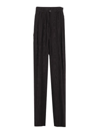 Dries Van Noten Women High-Waisted Trousers Moiré Motif