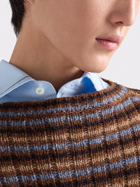 Prada Men Shetland Wool Boat Neck Sweater